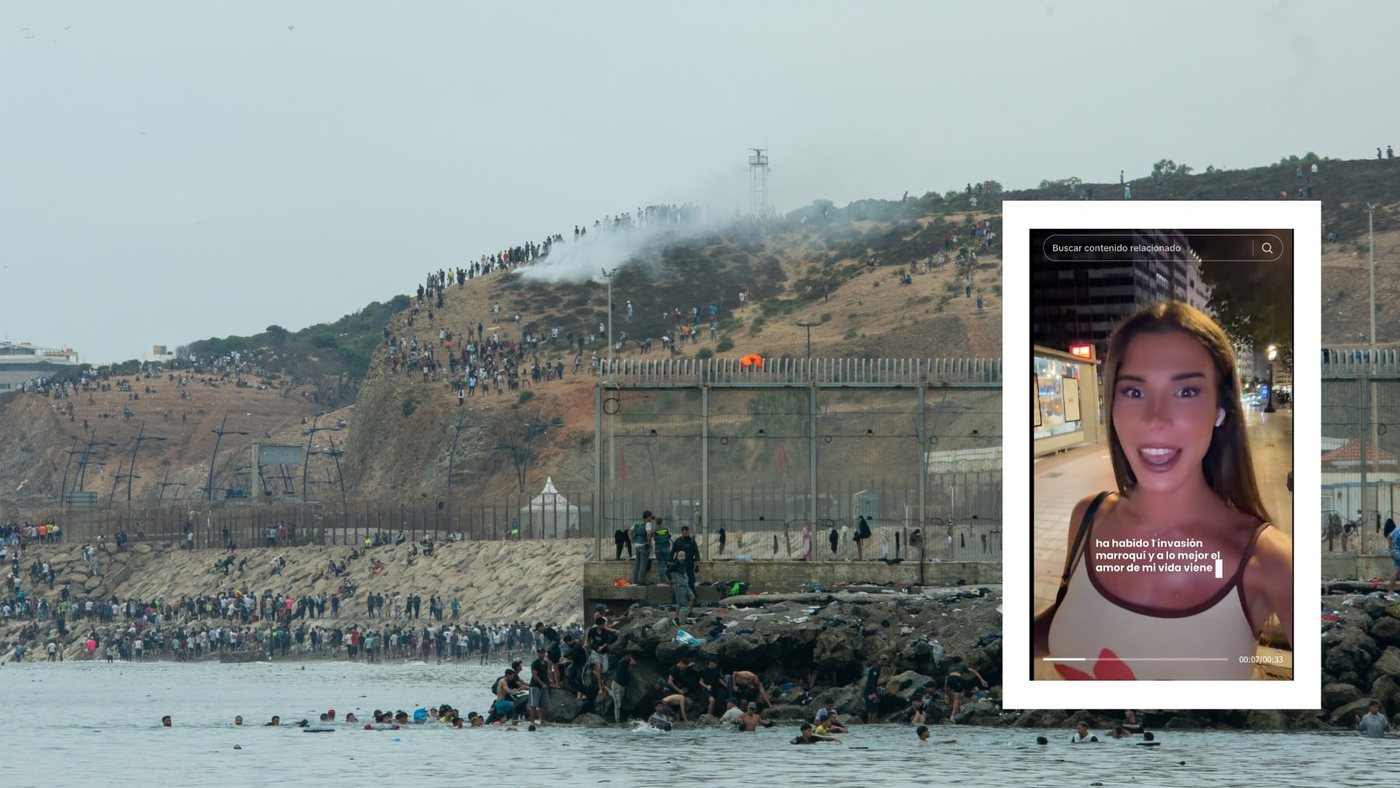 Una tiktoker desata críticas por bromear con la llegada de migrantes a Ceuta